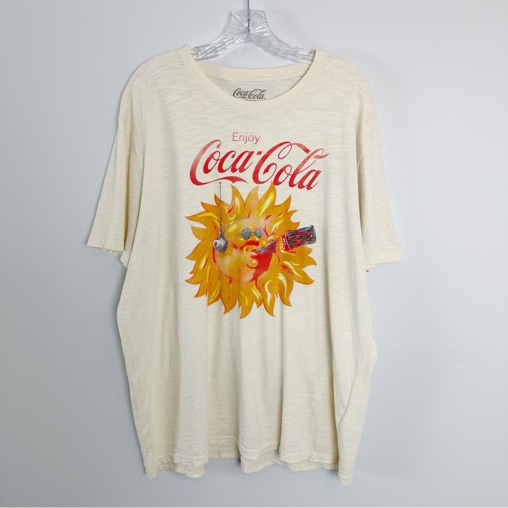 Lucky Brand Cream Coca Cola Sun X-Large Graphic Tee
